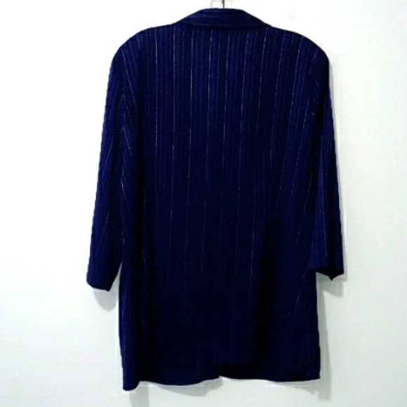 Tradition blue pinstripe button down blouse - Picture 5 of 5